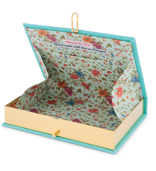 OLT BOOK CLUTCH BREAKFAST AT TIFFANY'S AQUAMARINE