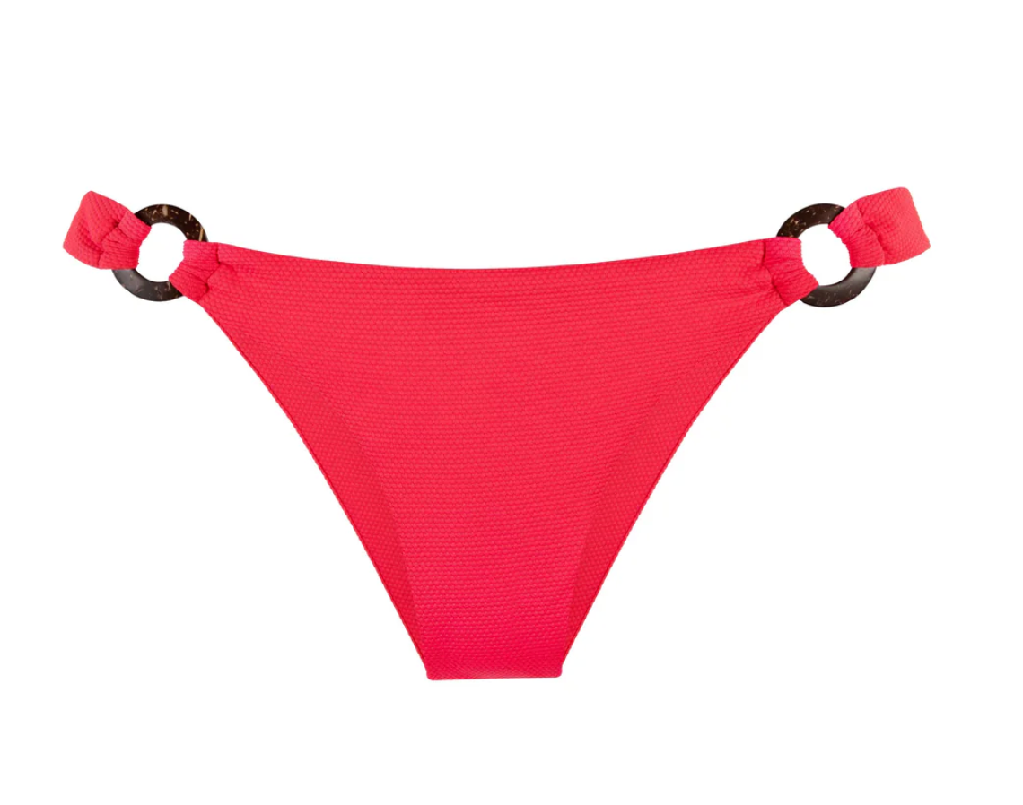 ALICIA SWIM LINDA COCO BIKINI BOTTOM IN POPPY WAFFLE