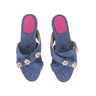 HEIMAT ATLANTICA NAVY BLUE SHELLA ESPADRILLES