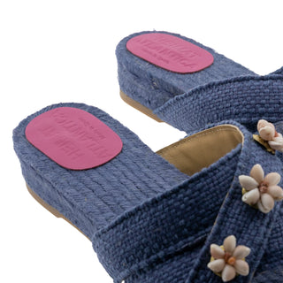 HEIMAT ATLANTICA NAVY BLUE SHELLA ESPADRILLES