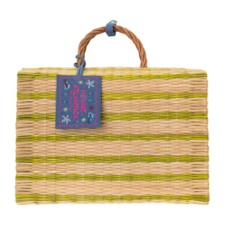 HEIMAT ATLANTICA BEACH BASKET LIME "The Grand Tour"