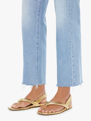 MOTHER THE MID RISE RAMBLER ZIP ANKLE FRAY BKK