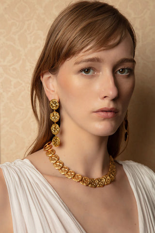 JLC STATEMENT FEMININE WAVES COIN NECKLACE