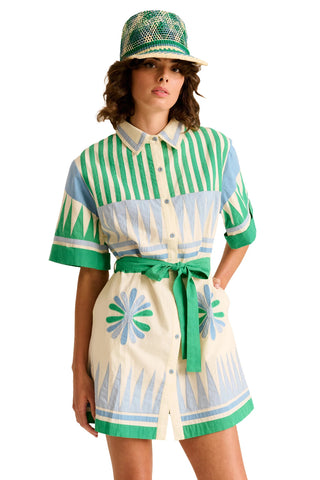 CAROLINA K AMAIA DRESS GARDENIA