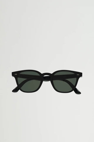 MONOKEL RIVER BLACK GREEN SOLID LENS SUNGLASSES