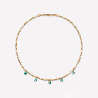 22 JEWELRY TINY RANIA NECKLACE 2MM TURQUOISE