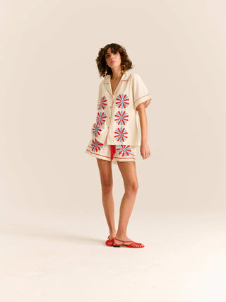CAROLINA K MINI SHORTS GARDENIA