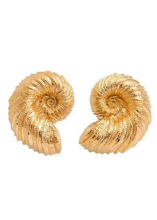 JLC STATEMENT SEASHELL STUD EARRINGS