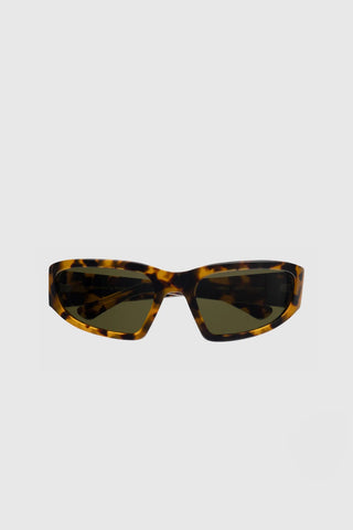 MONOKEL CROW MATT HAVANA GREEN  SOLID POLARIZED LENS SUNGLASSES