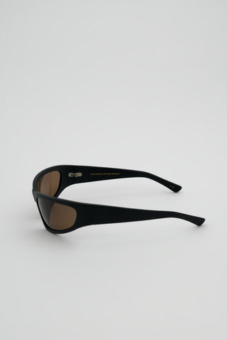 MONOKEL CROW MATT BLACK BROWN SOLID POLARIZED LENS SUNGLASSES