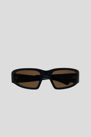 MONOKEL CROW MATT BLACK BROWN SOLID POLARIZED LENS SUNGLASSES