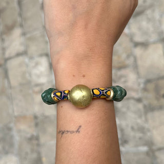 BINIBECA DESIGN AVENTURINE BRACELETS WITH BRASS HERO