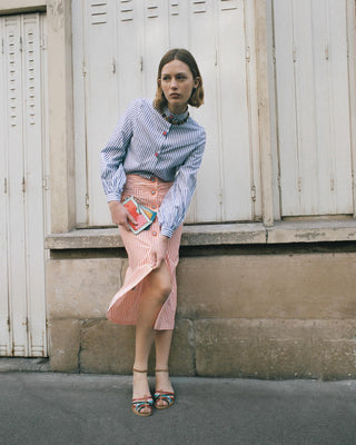 LA VESTE MIKADO LONG SKIRT ORANGE