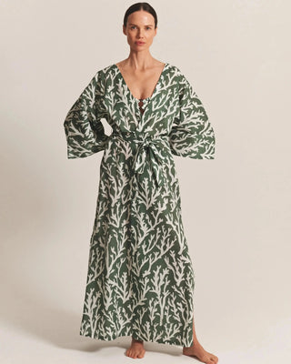 long kimono in jungle coral by alicia