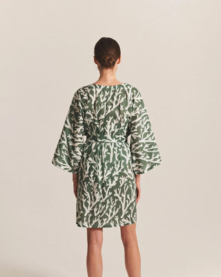 ALICIA SWIM SHORT KIMONO COVER-UP IN JUNGLE CORAL