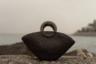 MARCELLE THIBAUT RAFFIA HANDBAG