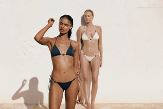 ALICIA SWIM LAETITIA BEADS BIKINI BOTTOM IN CAVIAR