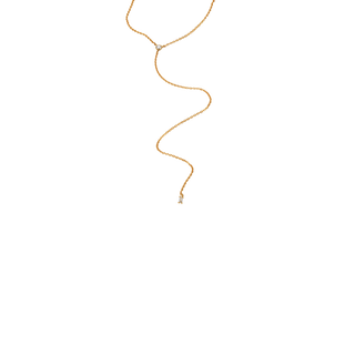 AND PARIS MINI Y BAGUETTE DIAMOND NECKLACE IN YELLOW GOLD