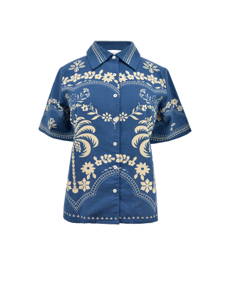 MONOKI PARROT SHIRT - NAVY