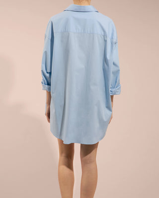 ALICIA SWIM OVERSIZED SHIRT COVER-UP IN SKY