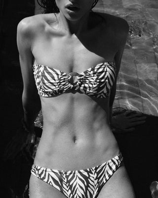 ALICIA SWIM LINDA BIKINI BOTTOM IN BLUE BAY WAVES