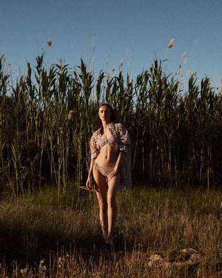 ALICIA SWIM OVERSIZED SHIRT COVER-UP IN EXOTIQUE