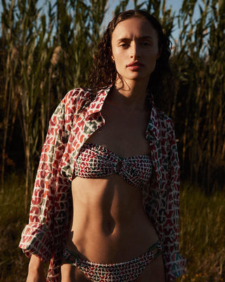 ALICIA SWIM OVERSIZED SHIRT COVER-UP IN EXOTIQUE