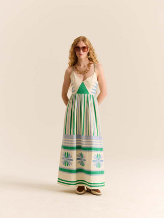 CAROLINA K AMELIA DRESS GARDENIA
