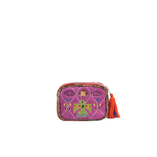 MONOKI BABY POUCH LOVE IS MEDECINE - BABY PINK & RASPBERRY