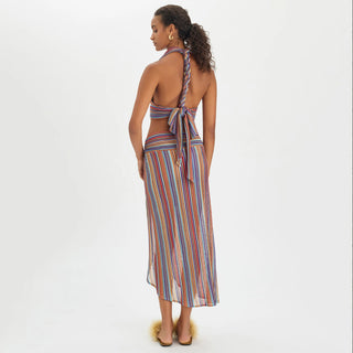 KUKHAREVA NOA SARONG SKIRT BERRY FIG