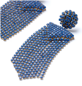 DEEPA GURNANI FANNING EARRINGS DENIM