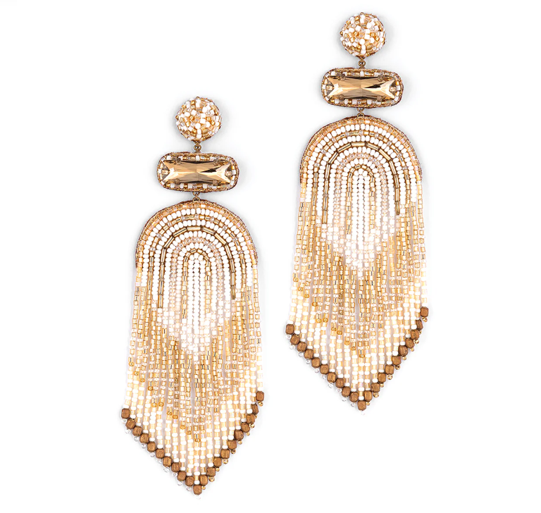 DEEPA GURNANI ISHANI EARRINGS IVORY