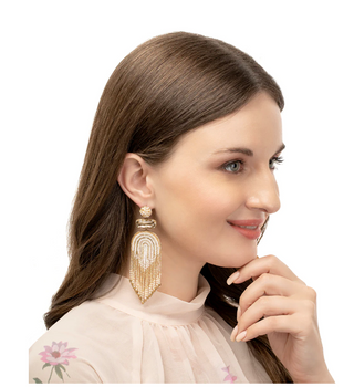 DEEPA GURNANI ISHANI EARRINGS IVORY