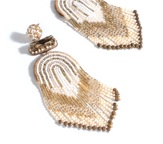DEEPA GURNANI ISHANI EARRINGS IVORY