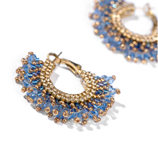 DEEPA GURNANI SIERRA EARRINGS BLUE