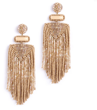 DEEPA GURNANI JODY EARRINGS BEIGE