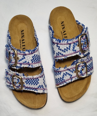 NINA LEUCA SANDALS B01 ORANGE/BLUE/LILLAC