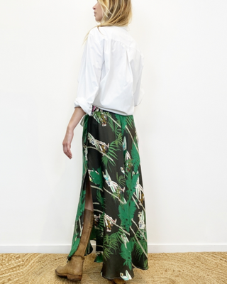 BE PARISIAN SURF CARBONE SILK SKIRT