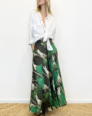 BE PARISIAN SURF CARBONE SILK SKIRT