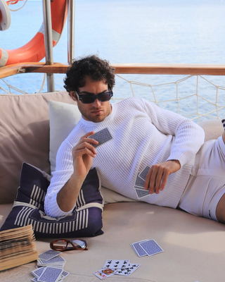 SESTINI GANZO TRE SUNGLASSES BLACK/MEDITERRANEAN BLUE