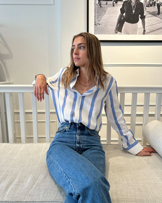 WNU THE BOYFRIEND WEAVE STRIPE OCEAN BLUE