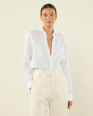 WNU THE BOYFRIEND LINEN WHITE