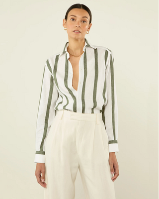 WNU THE BOYFRIEND WEAVE STRIPE KHAKI