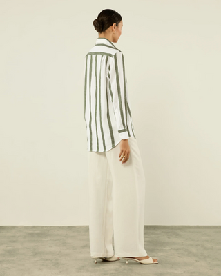 WNU THE BOYFRIEND WEAVE STRIPE KHAKI