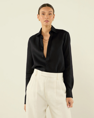 WNU THE BOYFRIEND LINEN BLACK