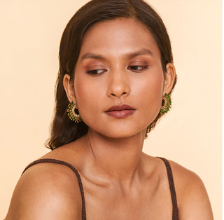 DEEPA GURNANI SIERRA EARRINGS EMERALD