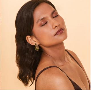 DEEPA GURNANI SIERRA EARRINGS EMERALD