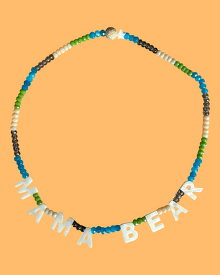 SEALLY MIMI NECKLACE MAMA BEAR TURQUOISE GREEN AND CLAY