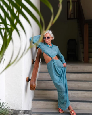 KUKHAREVA CAMI DRESS AZURE