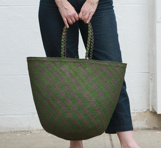 GUANABANA CANASTO BAG L GREEN & DARK GREY